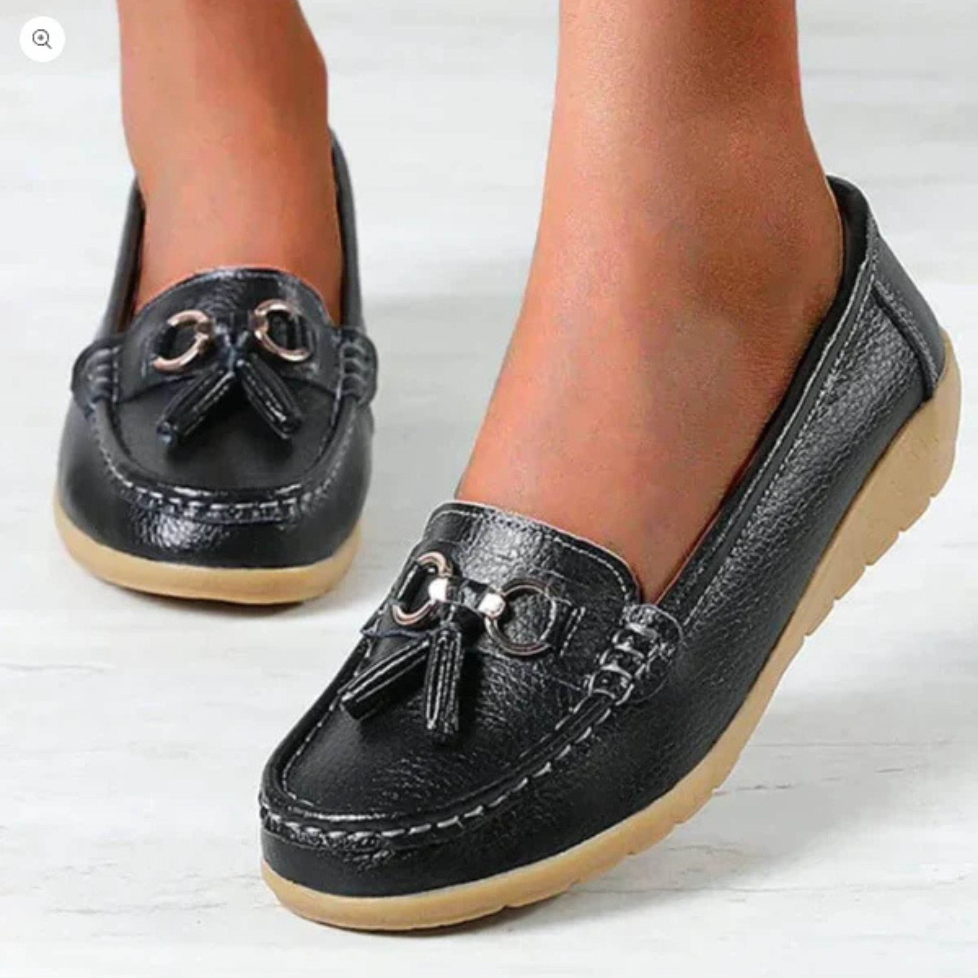 Charlotte Weston | Red Tassel Loafers – Cushioned Comfort Flats