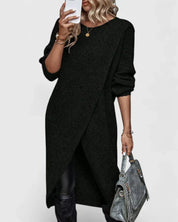 Marigold Thackeray | Ribbed Knit Wrap Jumper Dress