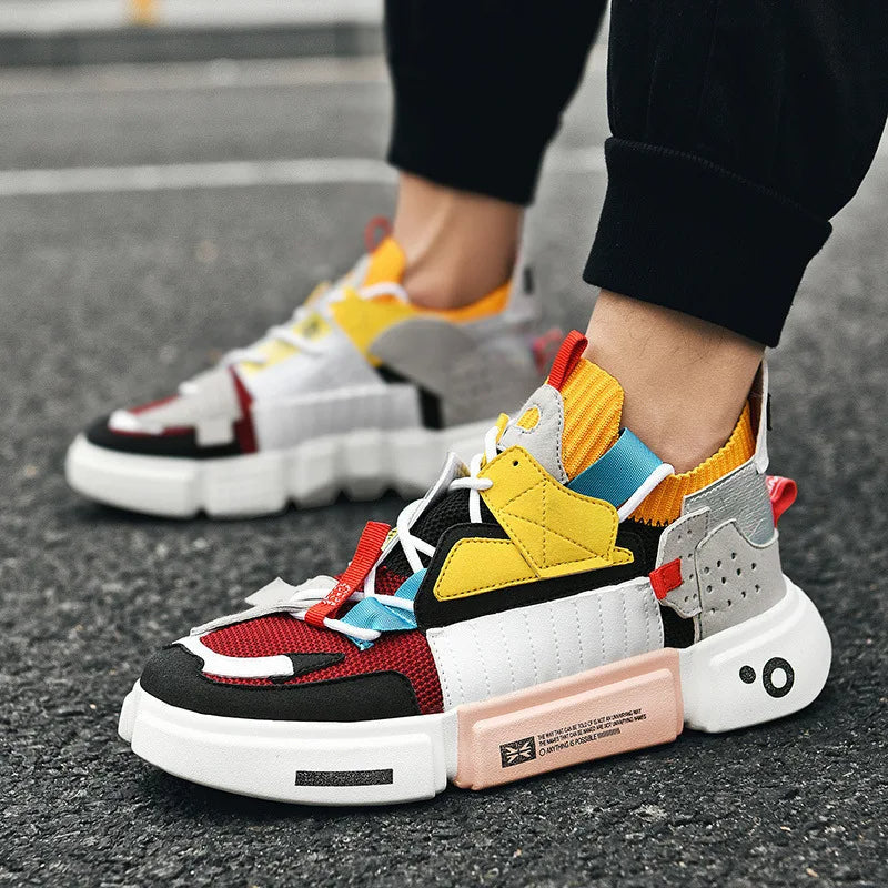 Tobias Grant | Baskets montantes en mesh – Style urbain audacieux à couleurs contrastées