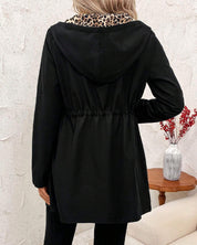 Freya Nightingale | Hooded Coat With Leopard Print Lining