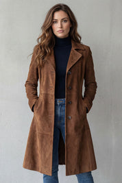 Georgina Caldwell | Vintage Suede Finish Longline Coat
