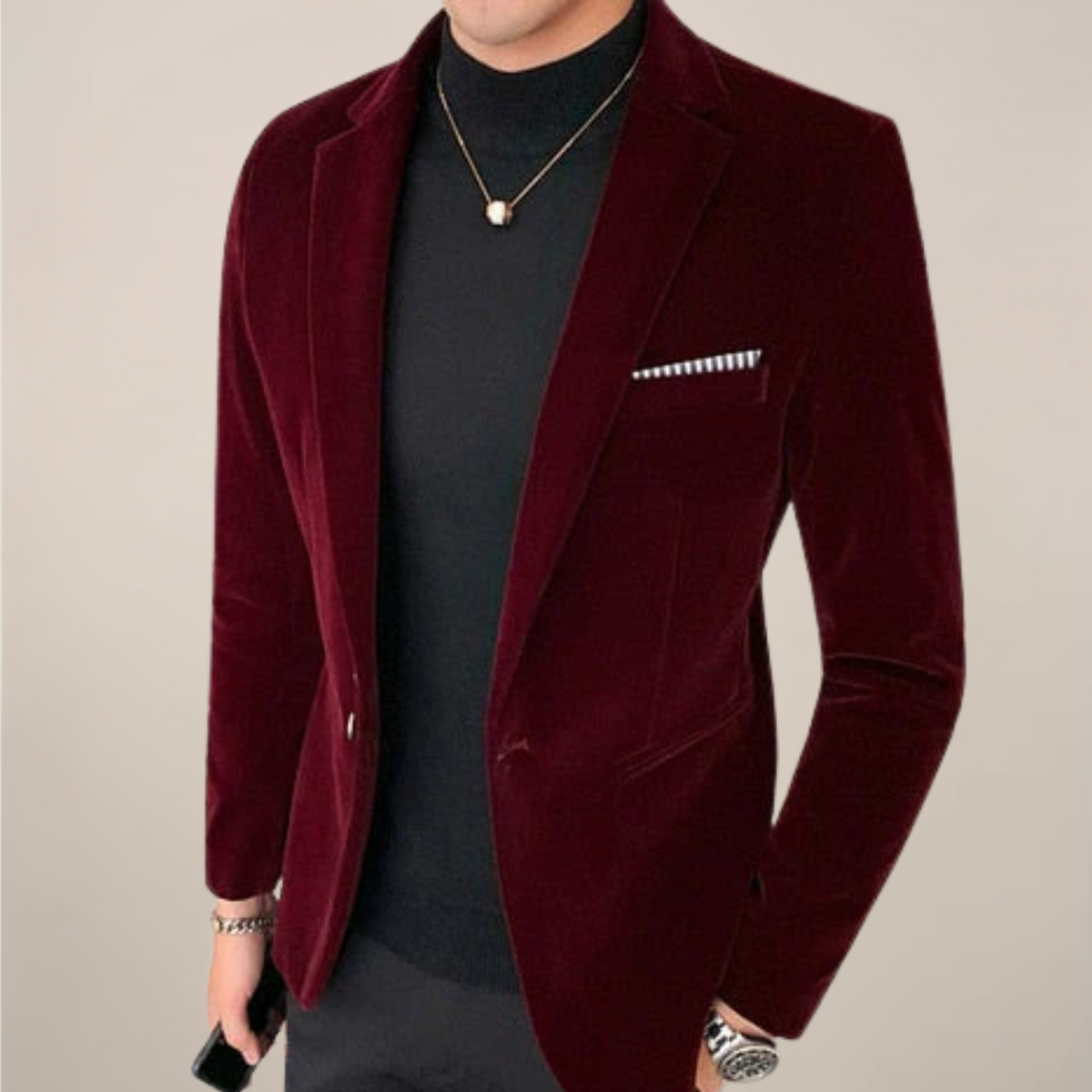 Vincent Carter | Luxe Tailored Velvet Blazer