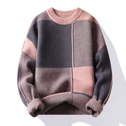 Frederick Ainsley | Ribbed Colourblock Crew Neck Sweater For Men