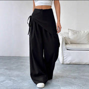 Verity Campbell | Wrap-Front Wide-Leg Trousers High-Waist Elegance