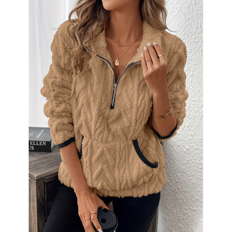 Rosie Thompson | Quarter-Zip Plush Fleece Pullover