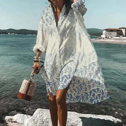 Isla Turner | Vzorované oversized košeľové šaty