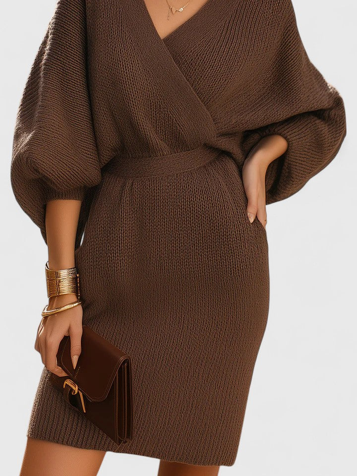 Robe pull-over portefeuille Millicent Hawthorne avec manches évêque