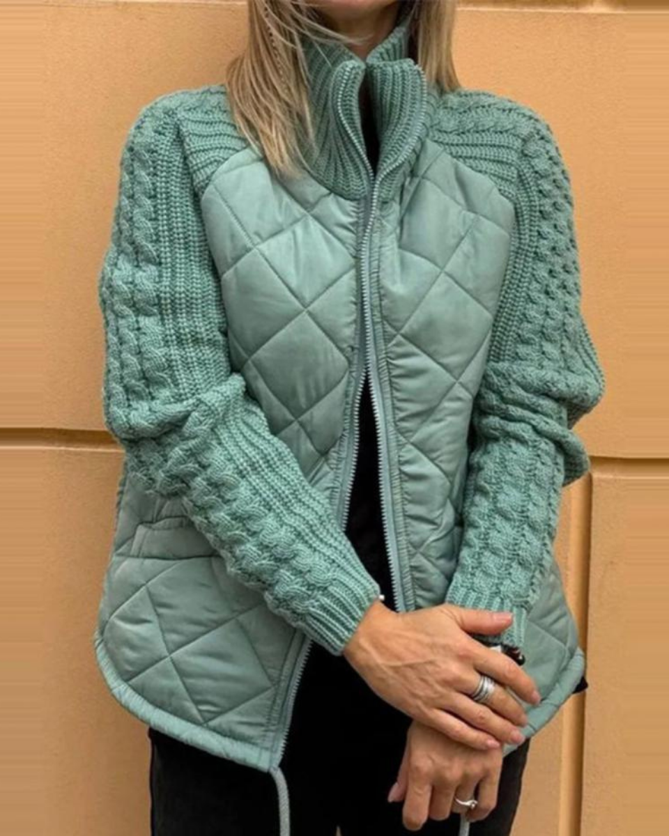 Cressida Allerton | Quilted Jacket With Knitted Sleeves