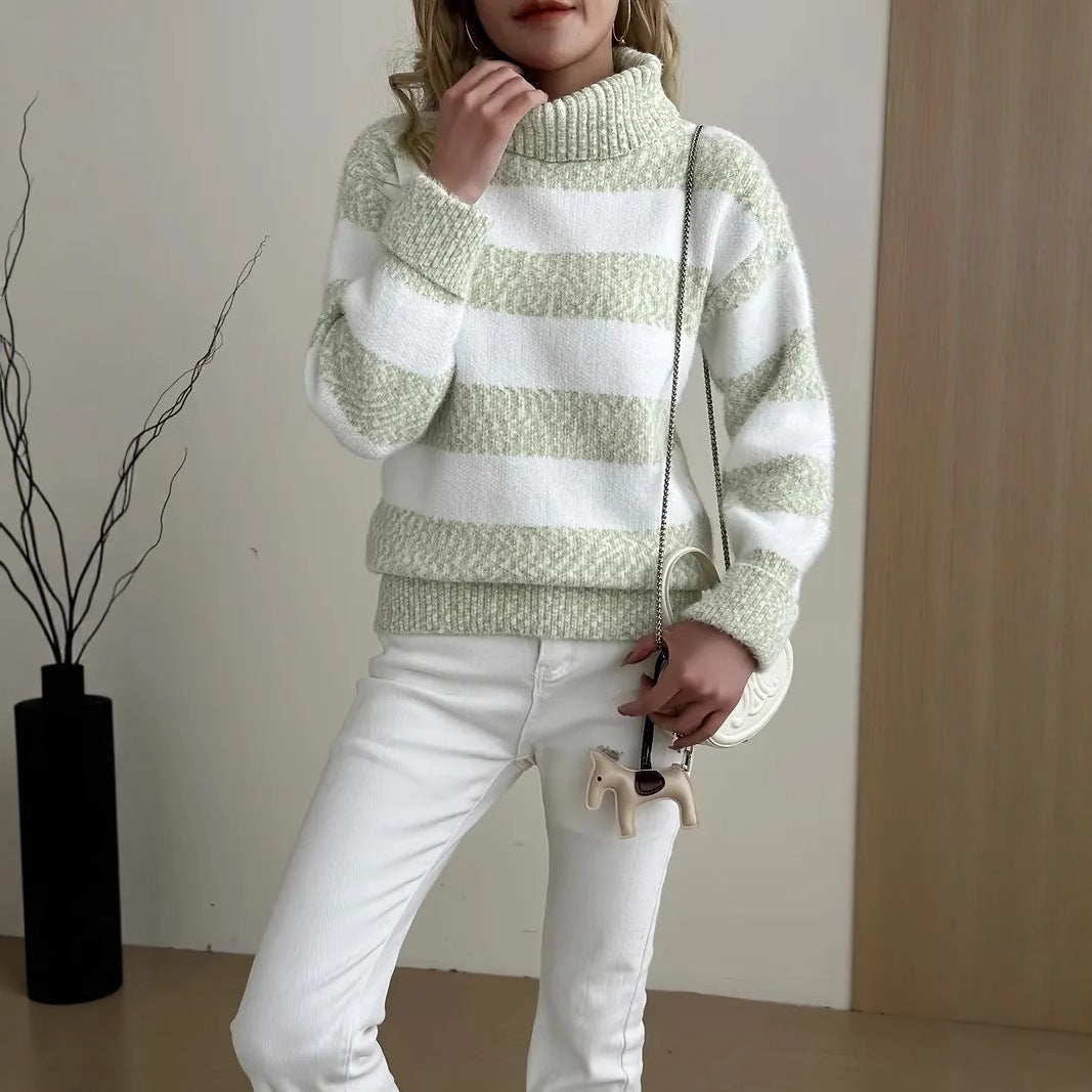 Charlotte Hughes | Chenille Turtleneck Knit Sweater