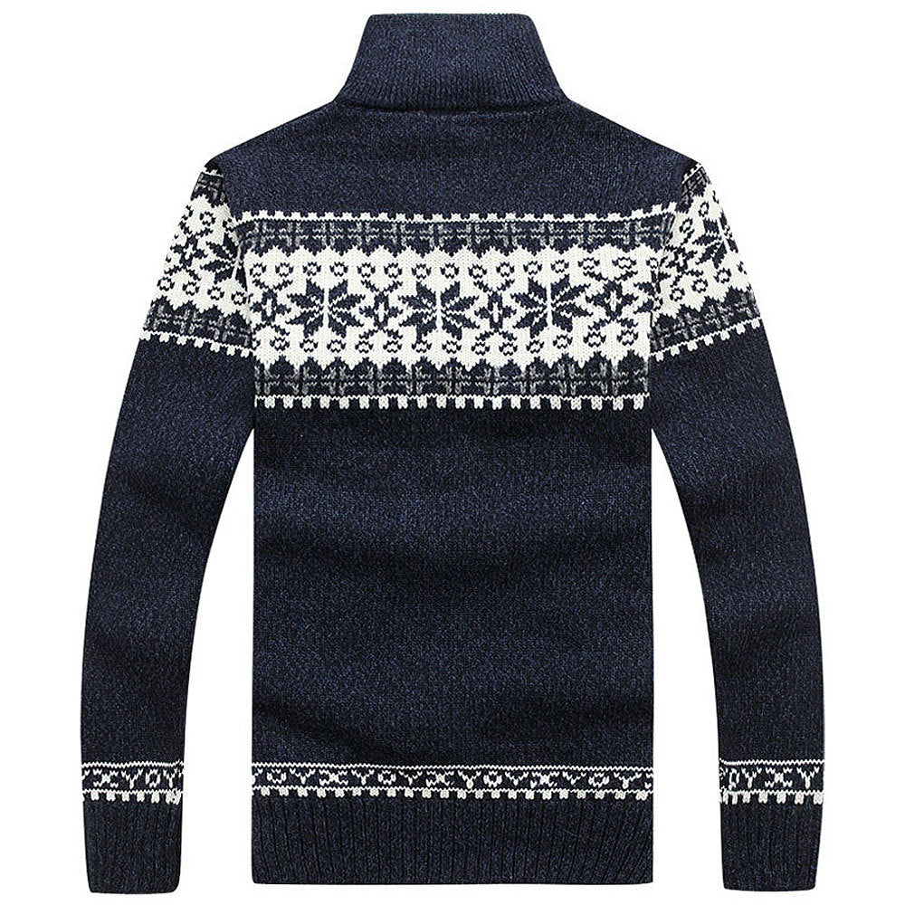 Edward Cooper | Snowflake Knitted Zip Cardigan