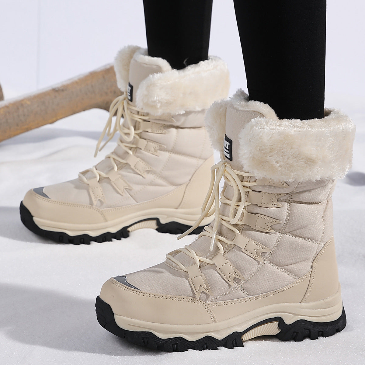 Charlotte Wilson | Bottes de neige imperméables à bordure en fausse fourrure