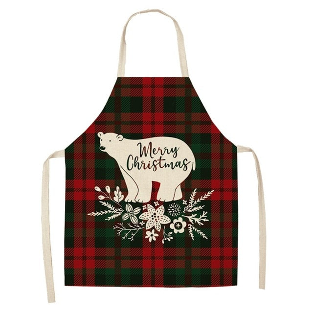 Tablier de Noël rouge à carreaux buffalo Merry Hearth pour femmes