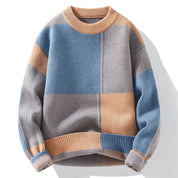 Frederick Ainsley | Ribbed Colourblock Crew Neck Sweater For Men