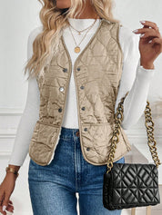 Cecily Davies | Quilted Faux Fur Lined Puffer Vest