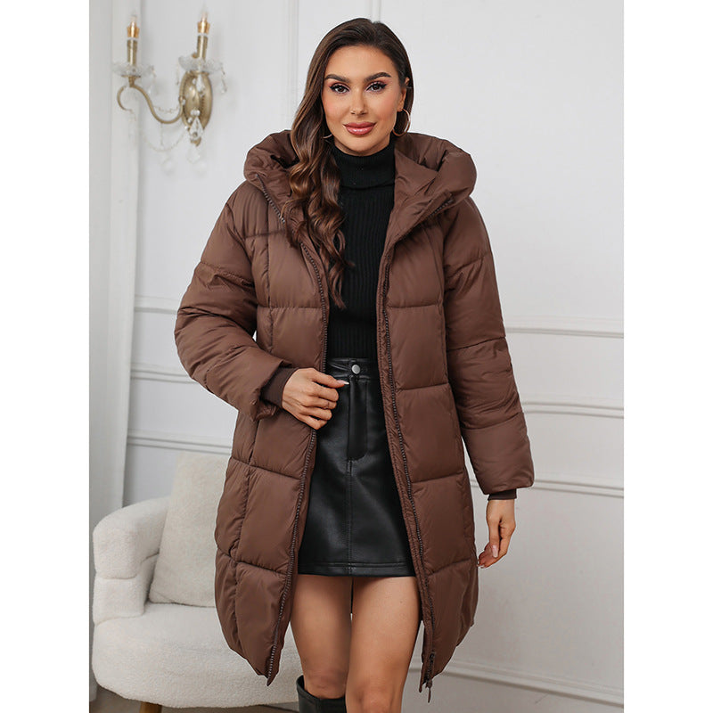 Victoria Edwards | Mid-Length Hooded Puffer Coat