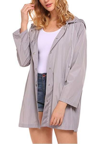 Florence Hughes | Hooded Raincoat in Classic Black
