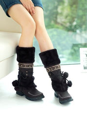 Olivia Taylor | Fur-Trim Snow Boots