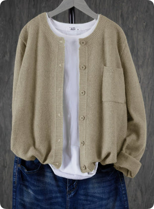 Freya Turner | Round Neck Knitted Cardigan