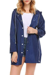 Florence Hughes | Hooded Raincoat in Classic Black