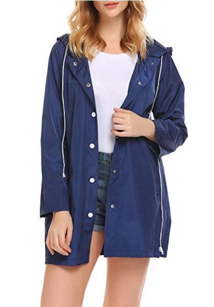 Florence Hughes | Hooded Raincoat in Classic Black