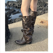 Olivia Smith | Bottes souples montantes de style western à boucle