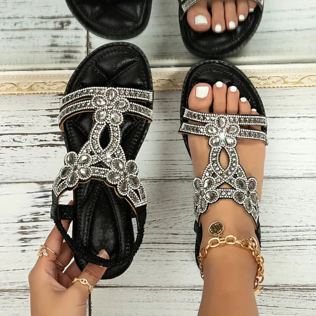 Serene Holloway | Boho Style Crystal Sandals