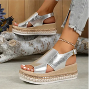 Estelle Sinclair | Metallic Platform Sandals