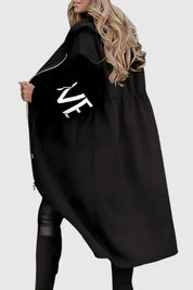 Bethany Colville | Oversized Hooded Coat With Contrast Knit Sleeves