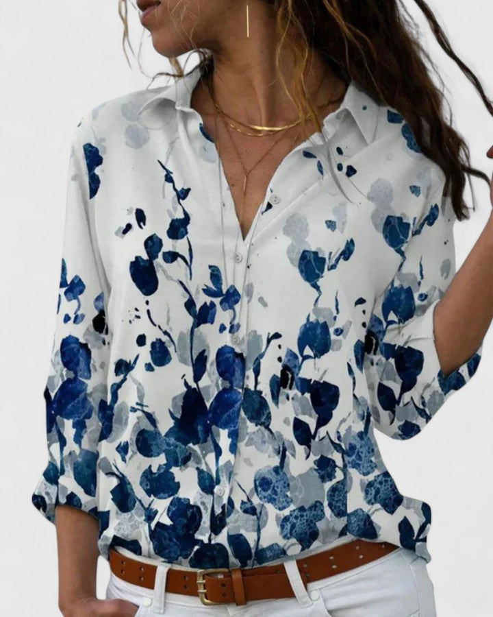 Harriet Colby | Multicolour Striped Blouse With Button Front