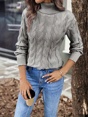 Fenella Sutherland | Cozy Cable-Knit Turtleneck Sweater