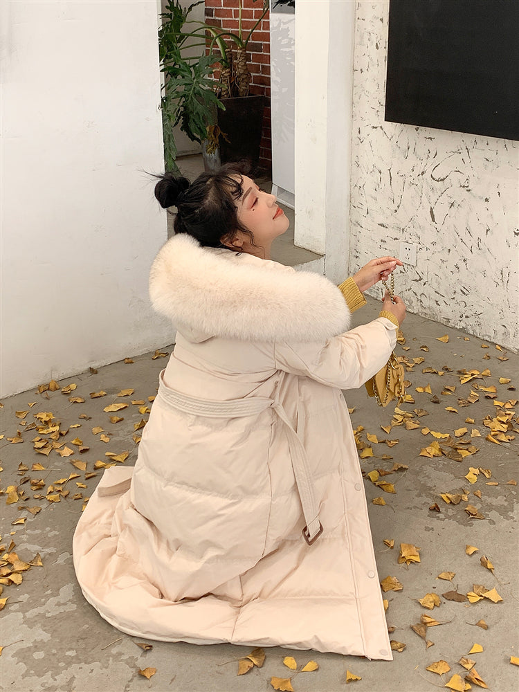 Phoebe Sinclair | Veste doudoune longue à col en fourrure
