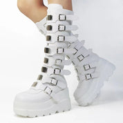 Freya Cooper | Bottes à plateforme et boucle métallique montant jusqu’au genou
