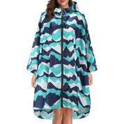 Cecily Turner | Printed Hooded Rain Poncho | Waterproof Statement Coat