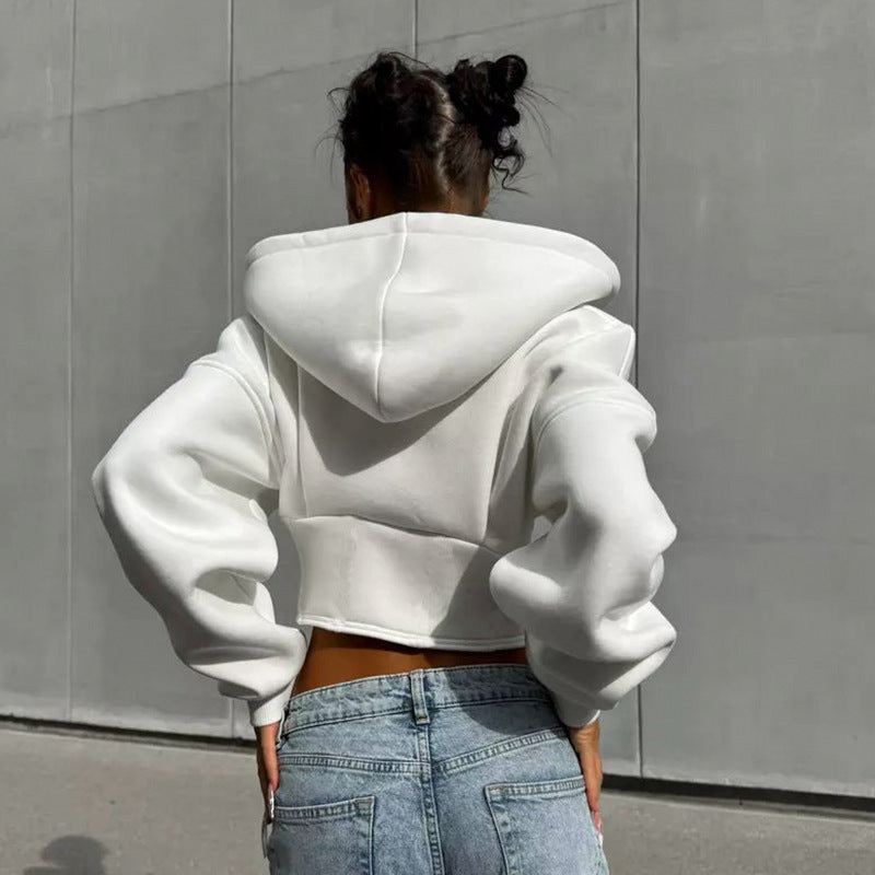 Imogen Radley | Cropped Corset Hoodie With Zip Front