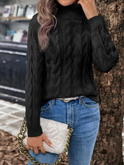 Fenella Sutherland | Cozy Cable-Knit Turtleneck Sweater