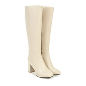 Edith Vert | Bottes montantes à talon bloc