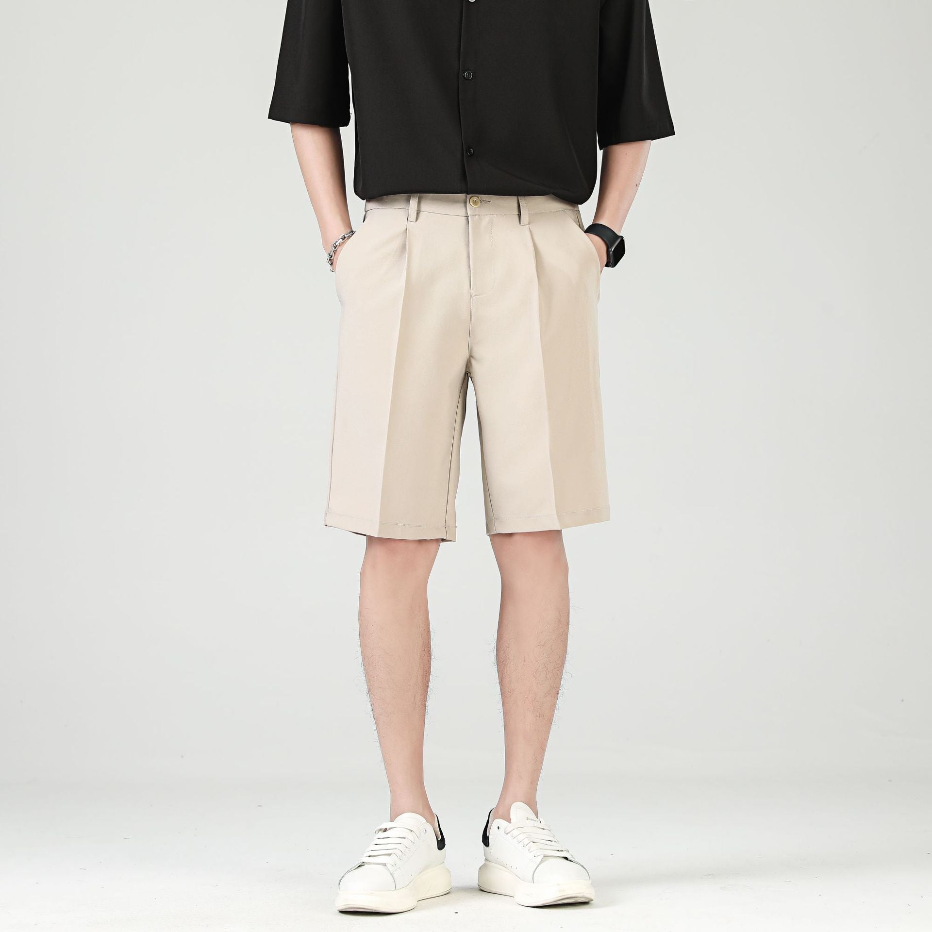 Henry Walker | Men's Chino Shorts Tailored Pleat Front