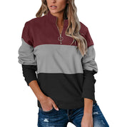 Florence Baker | Colour Block Quarter-Zip Sweatshirt