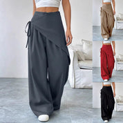 Verity Campbell | Wrap-Front Wide-Leg Trousers High-Waist Elegance