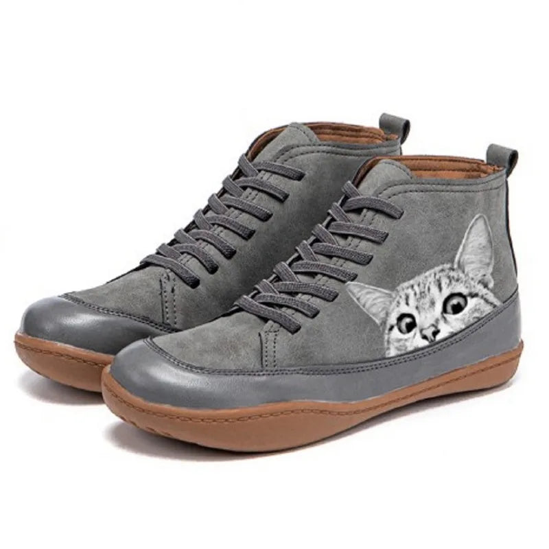 Beatrice Sutcliffe | Cat Print Ankle Boots