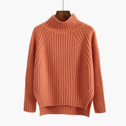 Daisy Hall | Ribbed Mock-Neck Knit Jumper
