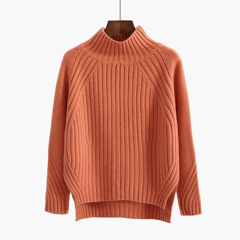 Daisy Hall | Ribbed Mock-Neck Knit Jumper