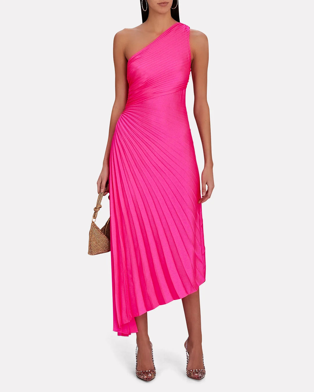Seraphina Laurent | Pleated One-Shoulder Maxi Dress