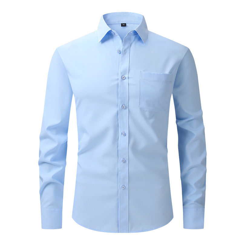 Sebastian Laurent | Chemise habillée classique pour homme | Essentiel Blanc ajusté