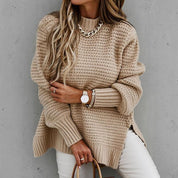 Matilda Stewart | Drawstring Side Slit Knit Sweater