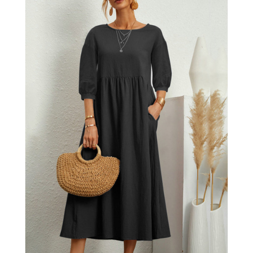 Grace Fairchild | Puff Sleeve Midi Dress