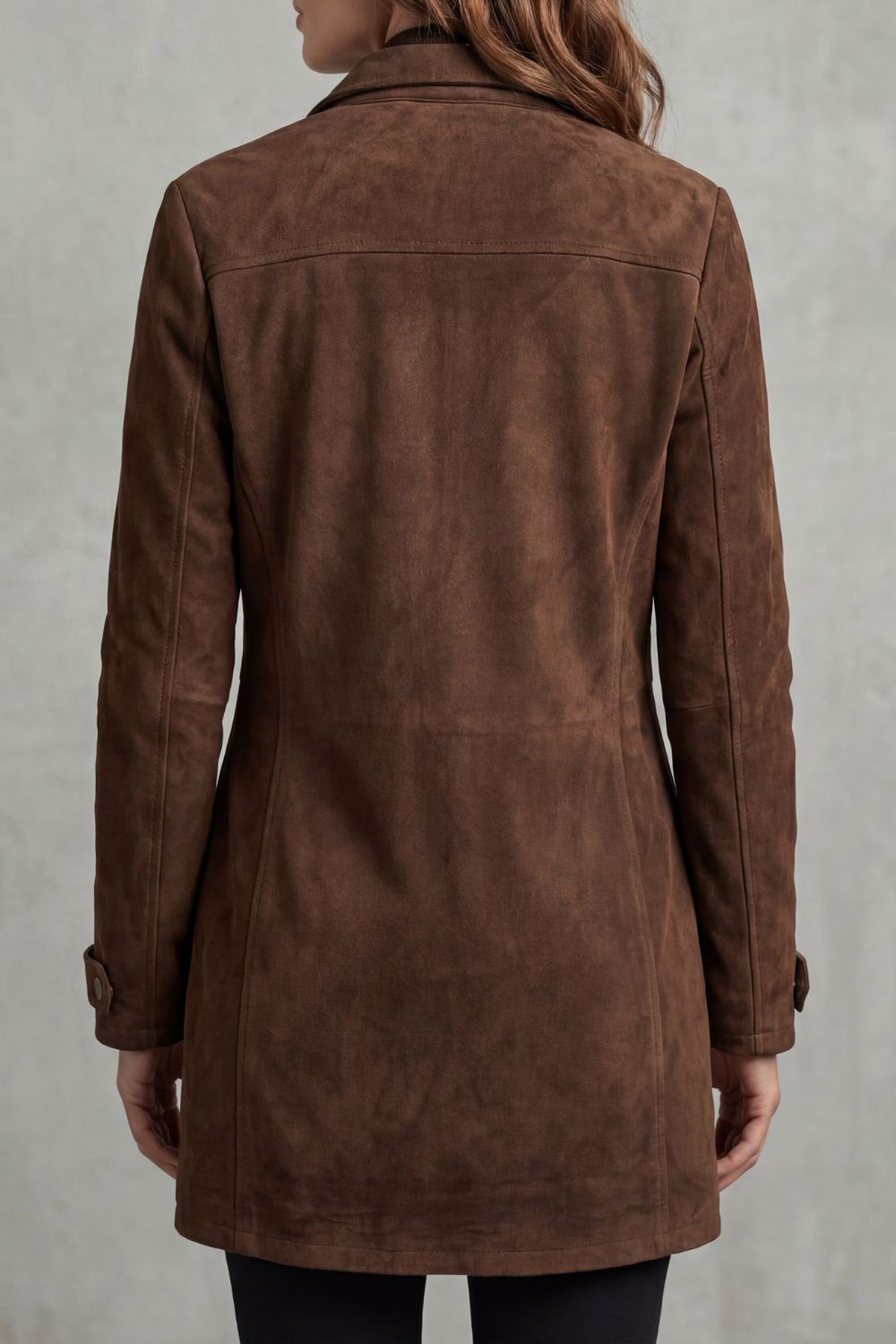 Harriet Drummond | Bellavue Tailored Suede Longline Coat