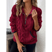Rosie Thompson | Quarter-Zip Plush Fleece Pullover