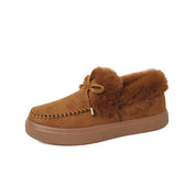 Georgia Sinclair | Fluffy Fur-Trim Moccasin Slippers