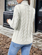 Fenella Sutherland | Cozy Cable-Knit Turtleneck Sweater